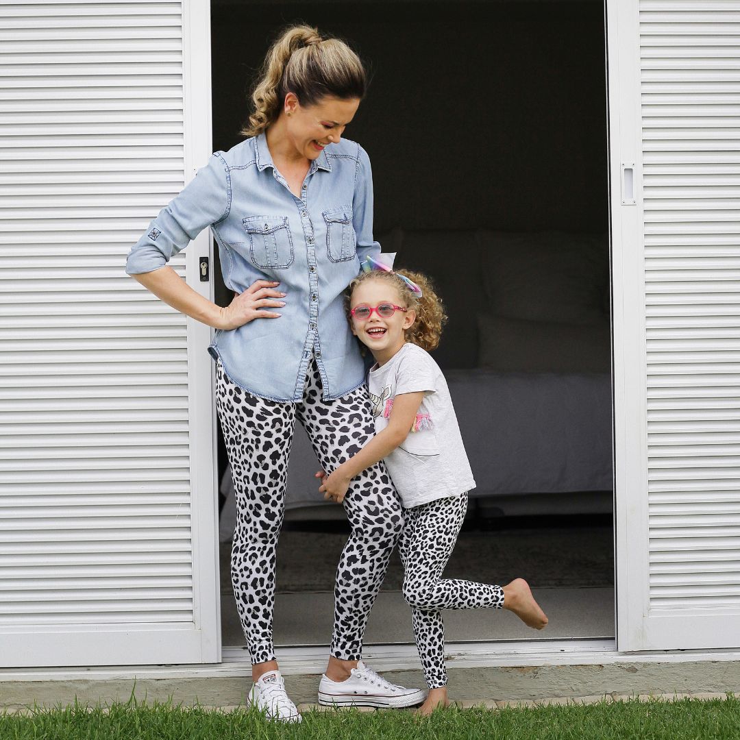 Zwart-Wit Panter | Dames legging
