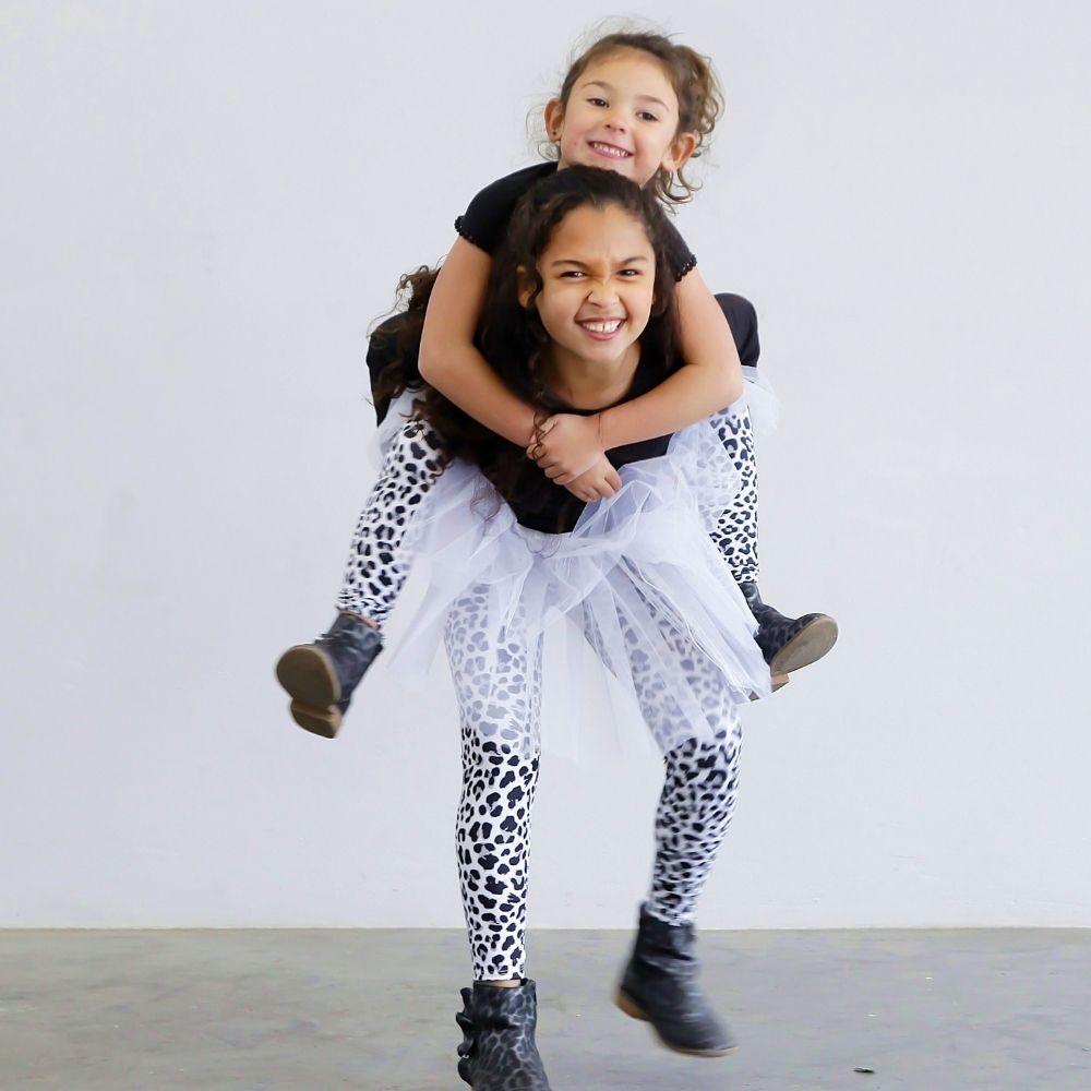 Zwart-Wit Panter | Kinder legging