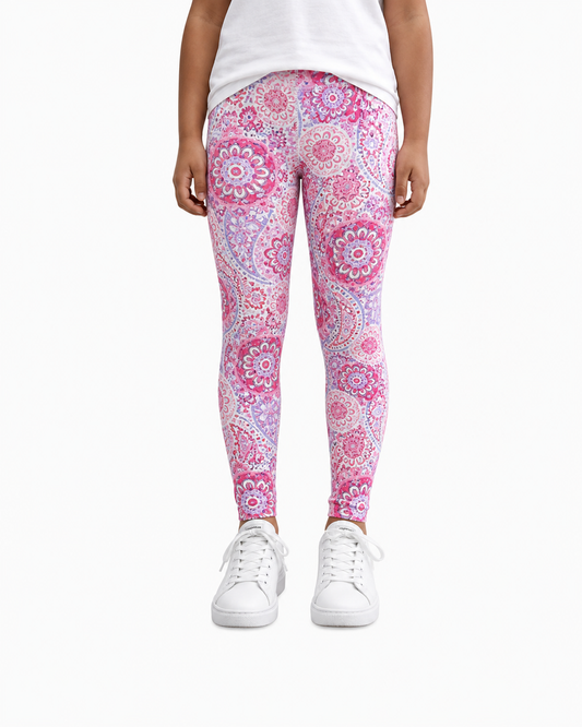 Roze Paisley Legging Meisjes
