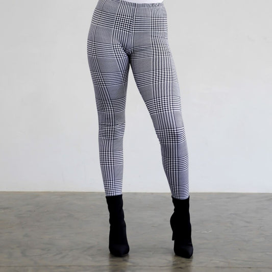 Geruite legging Dames